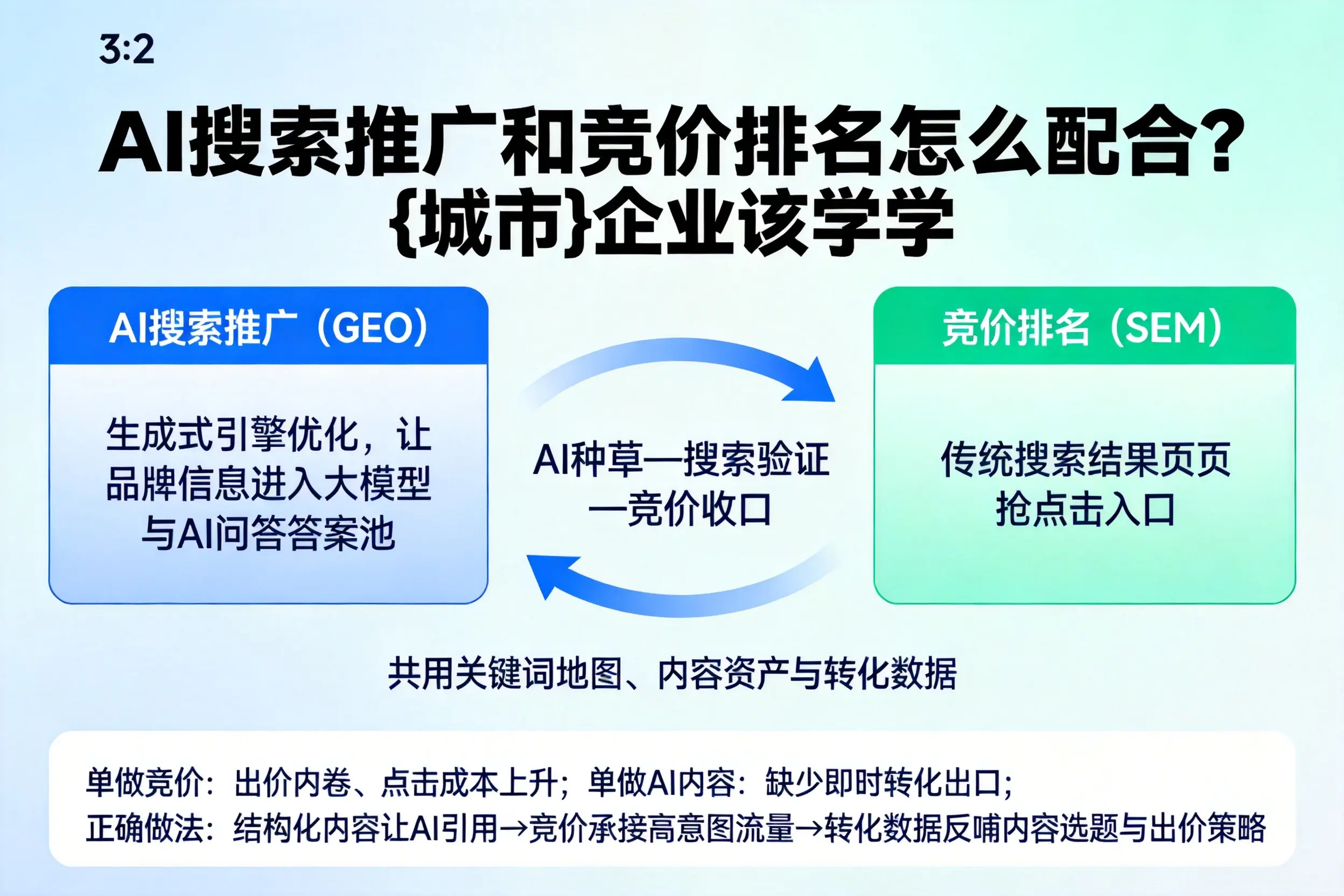 AI搜索推广和竞价排名怎么配合?芜湖企业该学学