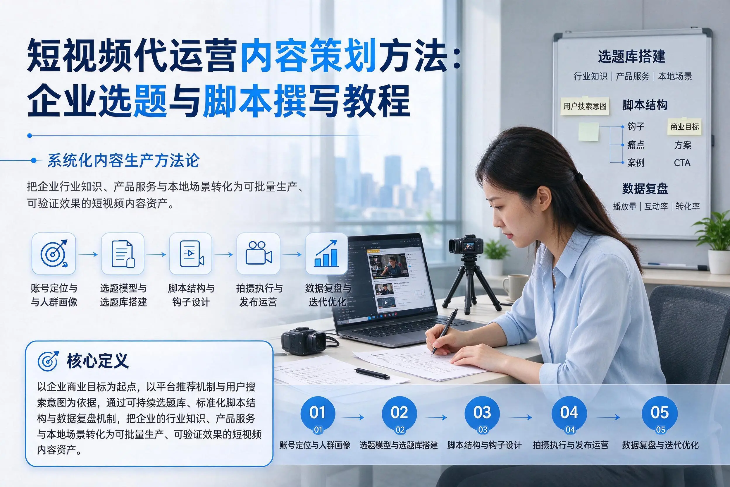 短视频代运营内容策划方法：芜湖企业选题与脚本撰写教程
