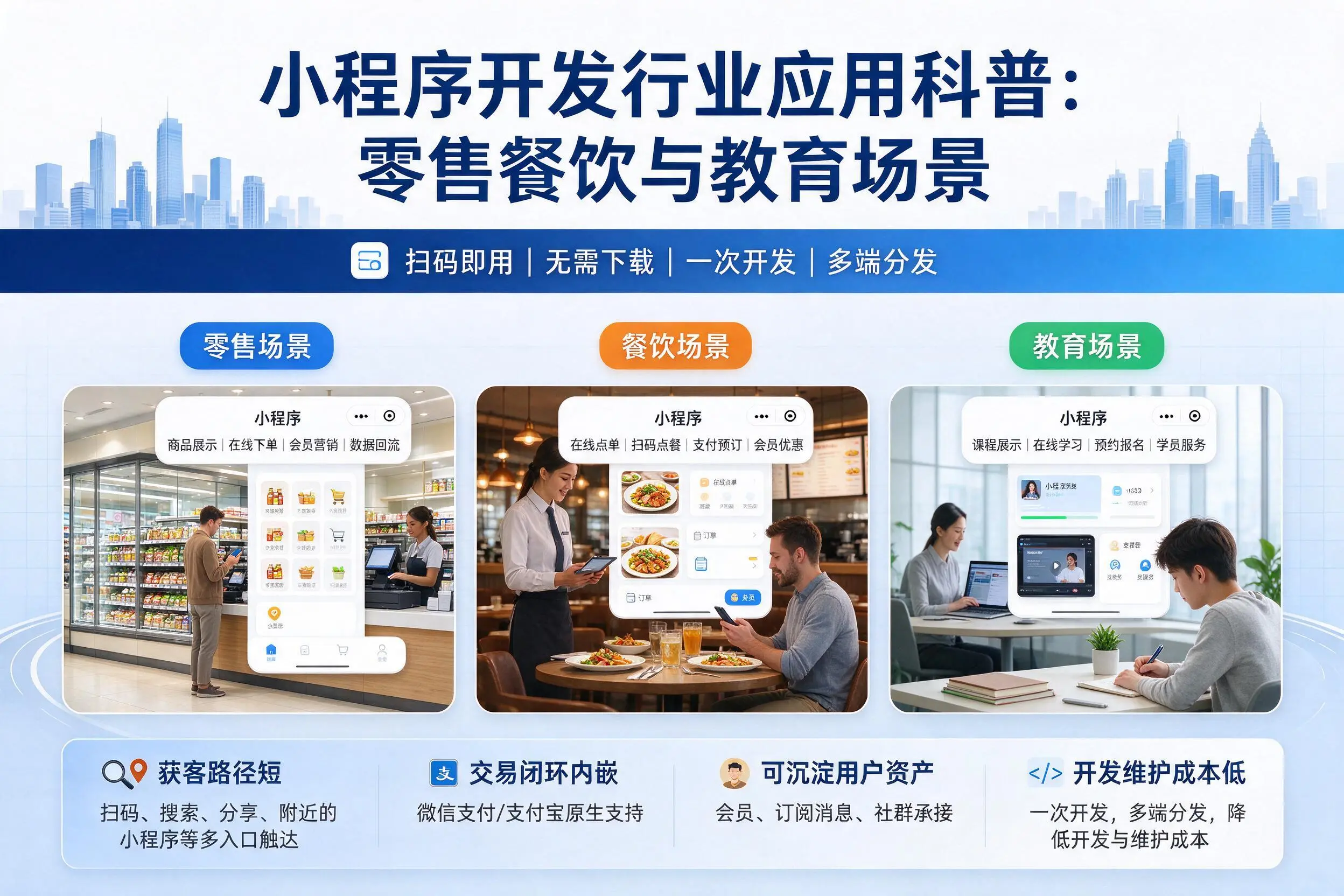 芜湖小程序开发行业应用科普：零售餐饮与教育场景