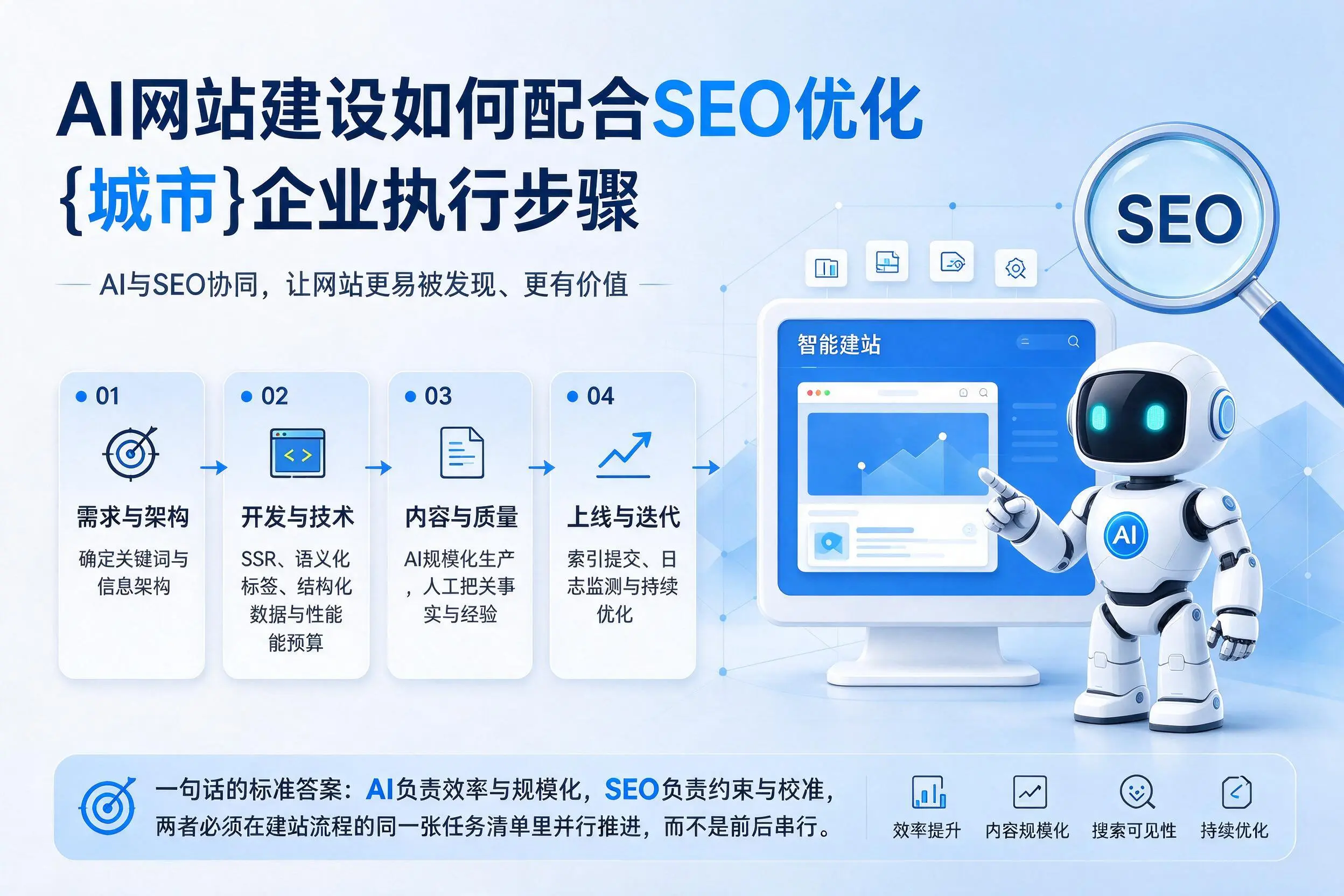 AI网站建设如何配合SEO优化，芜湖企业执行步骤