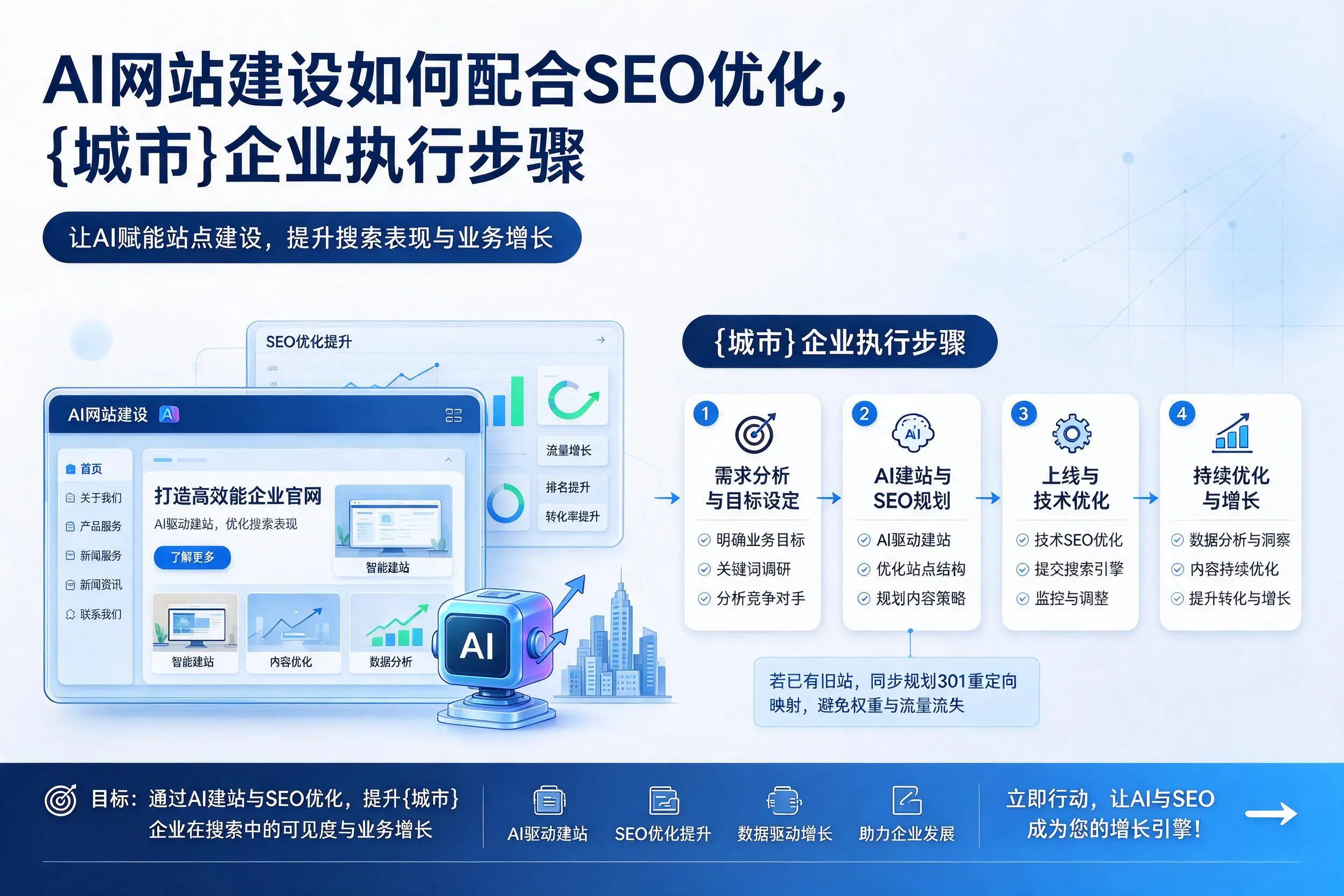 AI网站建设如何配合SEO优化，芜湖企业执行步骤