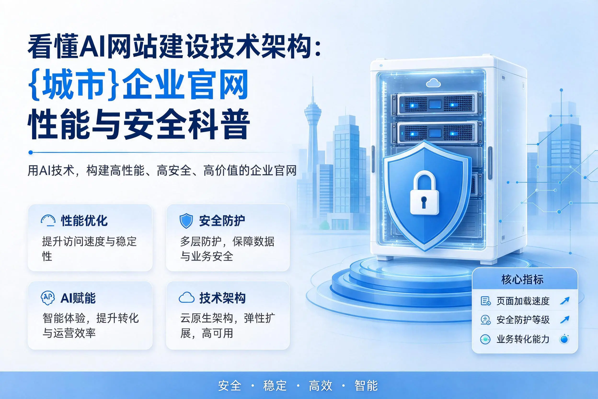 看懂AI网站建设技术架构：芜湖企业官网性能与安全科普