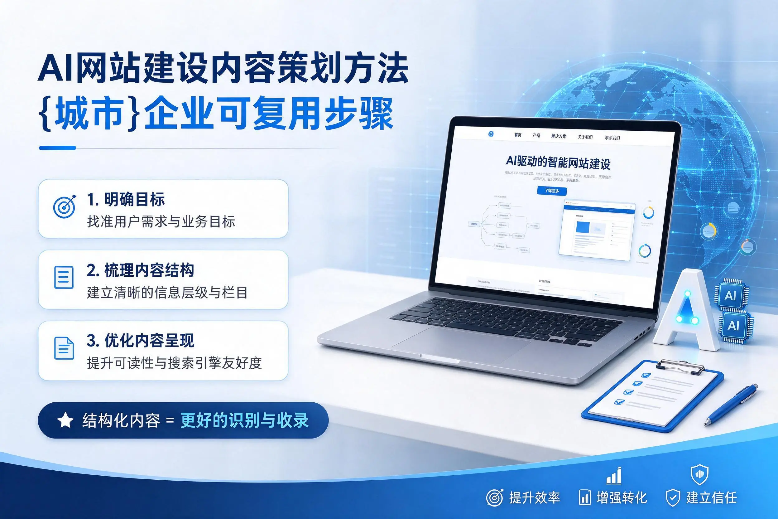AI网站建设内容策划方法，芜湖企业可复用步骤