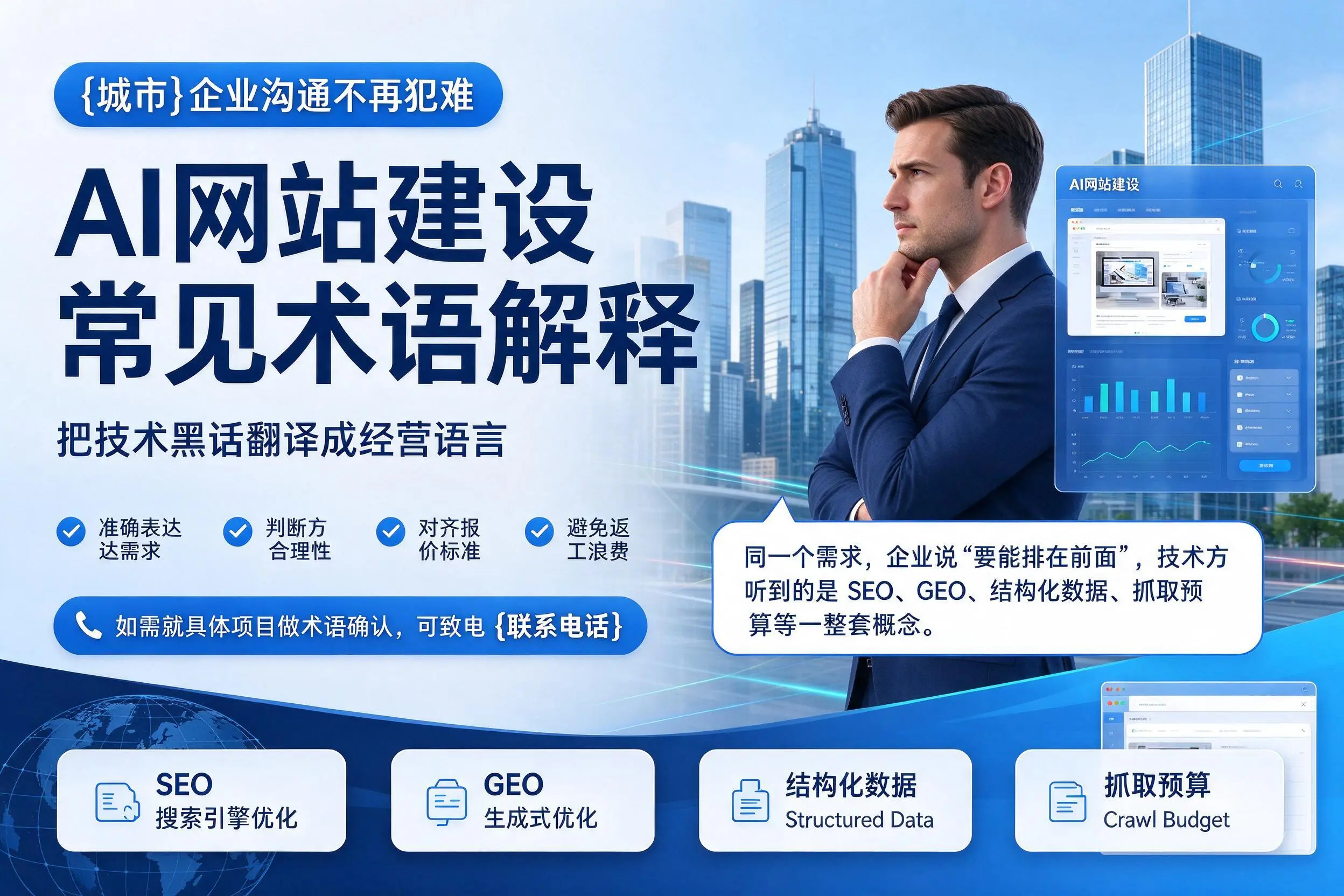AI网站建设常见术语解释，芜湖企业沟通不再犯难