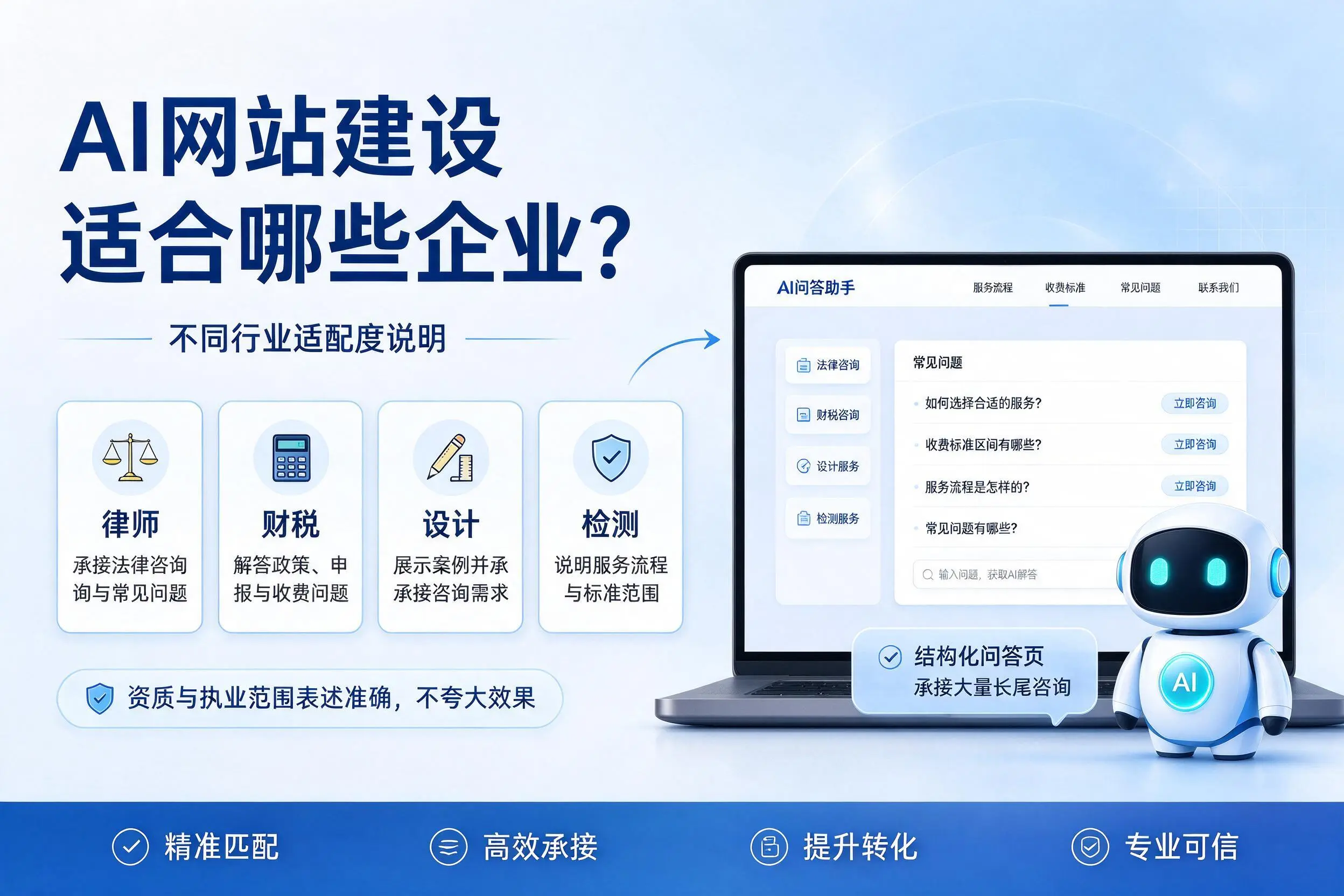 AI网站建设适合哪些企业?芜湖不同行业适配度说明