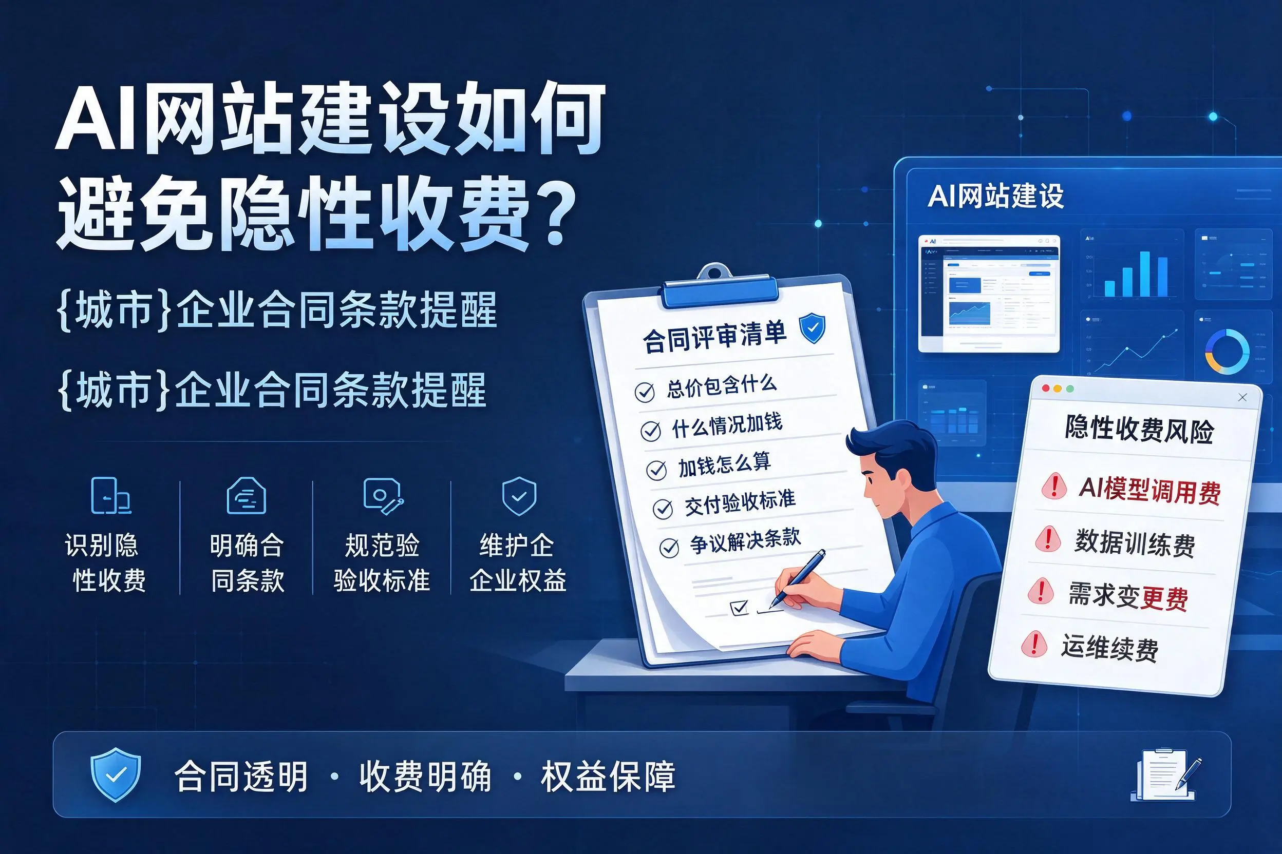 AI网站建设如何避免隐性收费?芜湖企业合同条款提醒