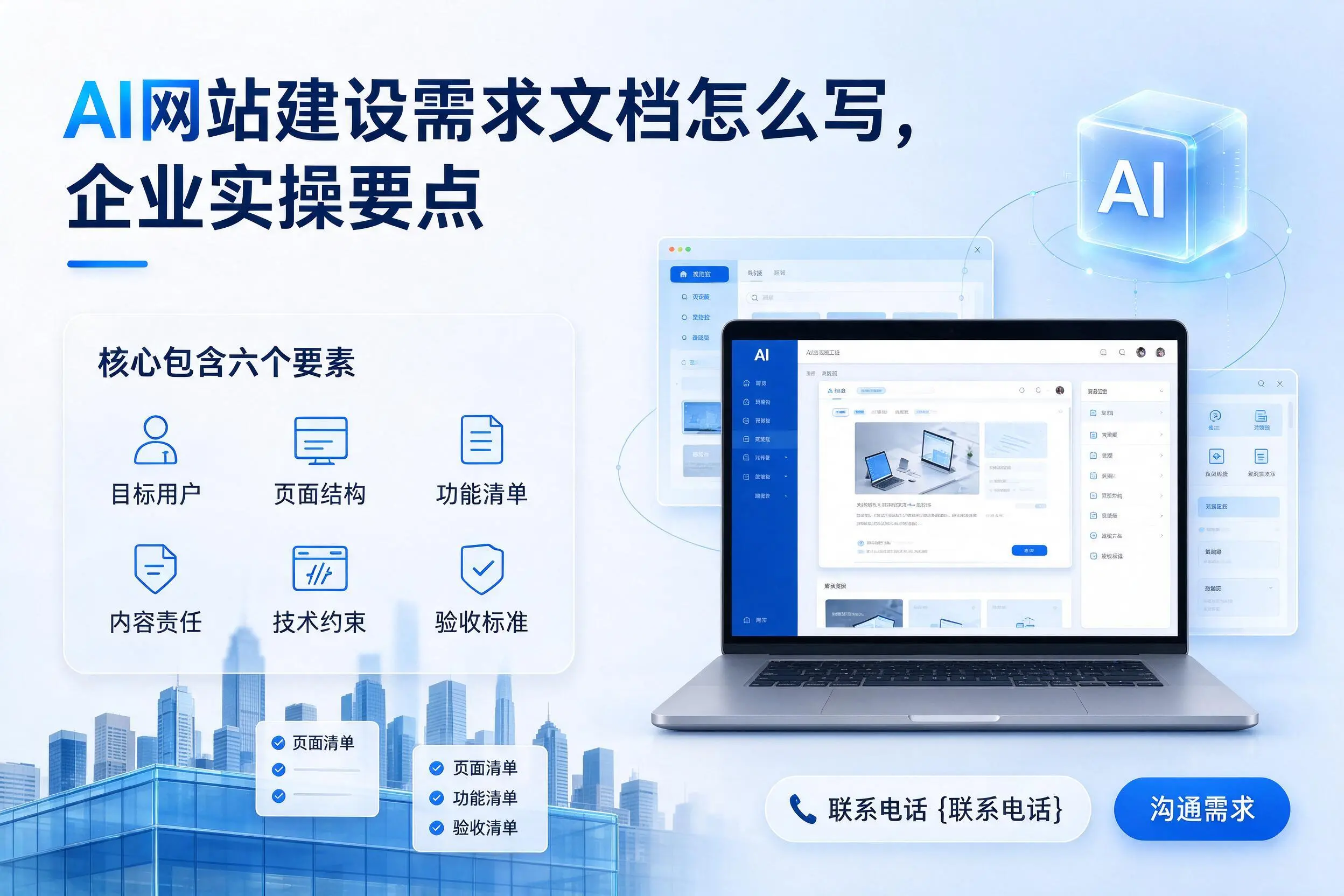 AI网站建设需求文档怎么写,芜湖企业实操要点